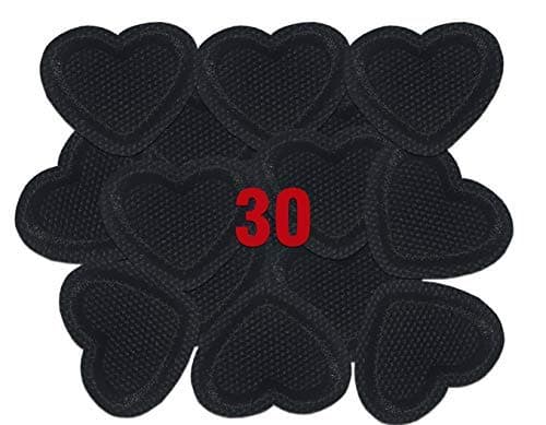 Iron On Patches - Black Heart Patch 30 pcs Iron On Patch Applique A-53