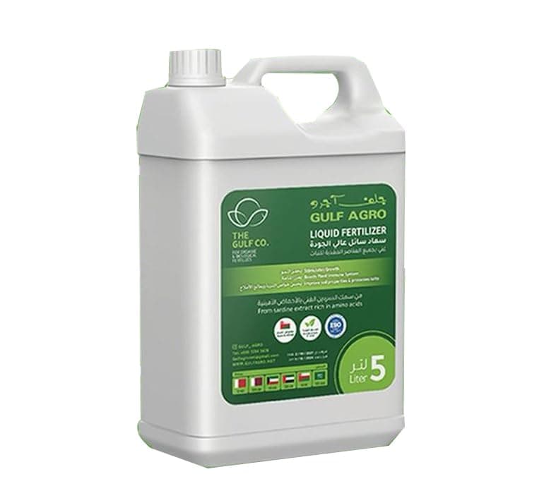 Gulf Agro® NPK 9+6+3+TE Fish Based Organic Liquid Fertilizer 5Ltr Made in Oman