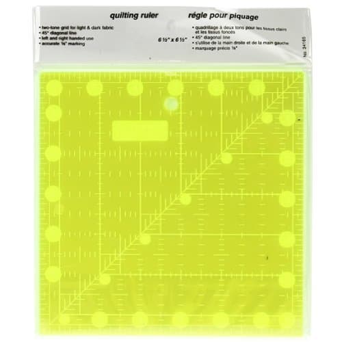Le Summit Clear Non Slip Patchwork & Quilting Ruler/Template with Grid 6.5 inch x 6.5 inch