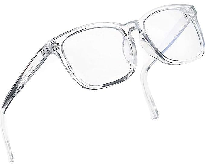Square Premium Blue Cut Spectacles Frame Anti-glare UV Computer Glasses for Eye Protection Blue Light Filter Glasses for Men Women (TRANSPARENT)