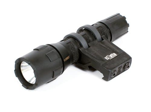 Mounting Solutions Plus Elzetta ZRX with PolyTac LED Flashligh - Lightweight Tactical Flashlight Mount