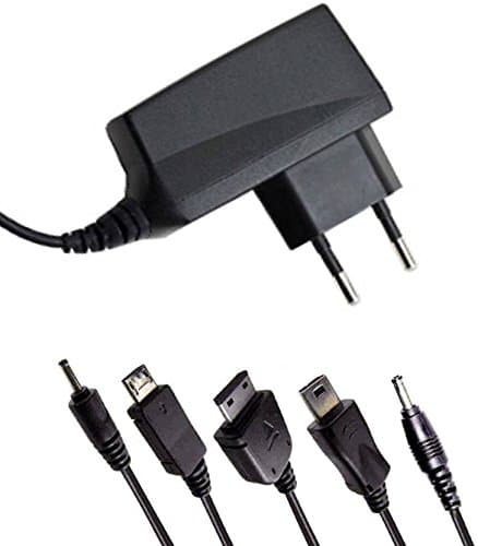 Maa Gaytri Sarees MGS Mobile Multi Pin Charger for Basic Phone Fast Charging for 5 Type Thick Thin Big Small Pins (Black)