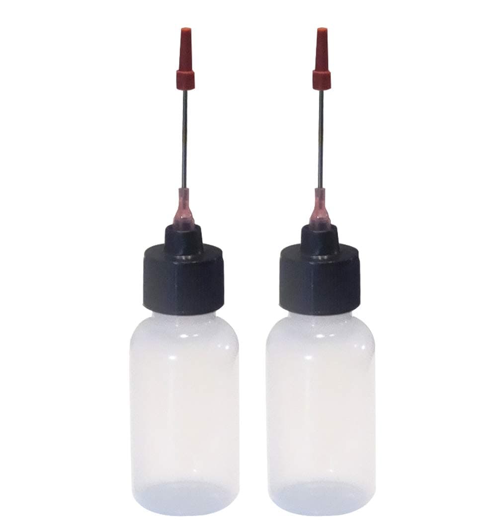 2-1oz Plastic Squeeze Bottles 1.5" Stainless Applicators