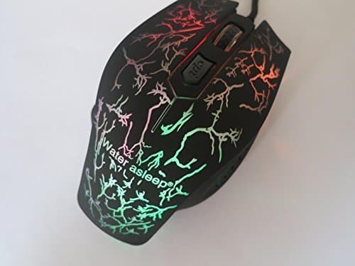 Water Asleep®mouse,2400 DPI Wired USB Optical Beautiful Gaming Mouse with 6 Programmable Buttons,colorful Office Mouse Home Student Mouse Game Mouse.certification of Ce, FCC and Rohs.