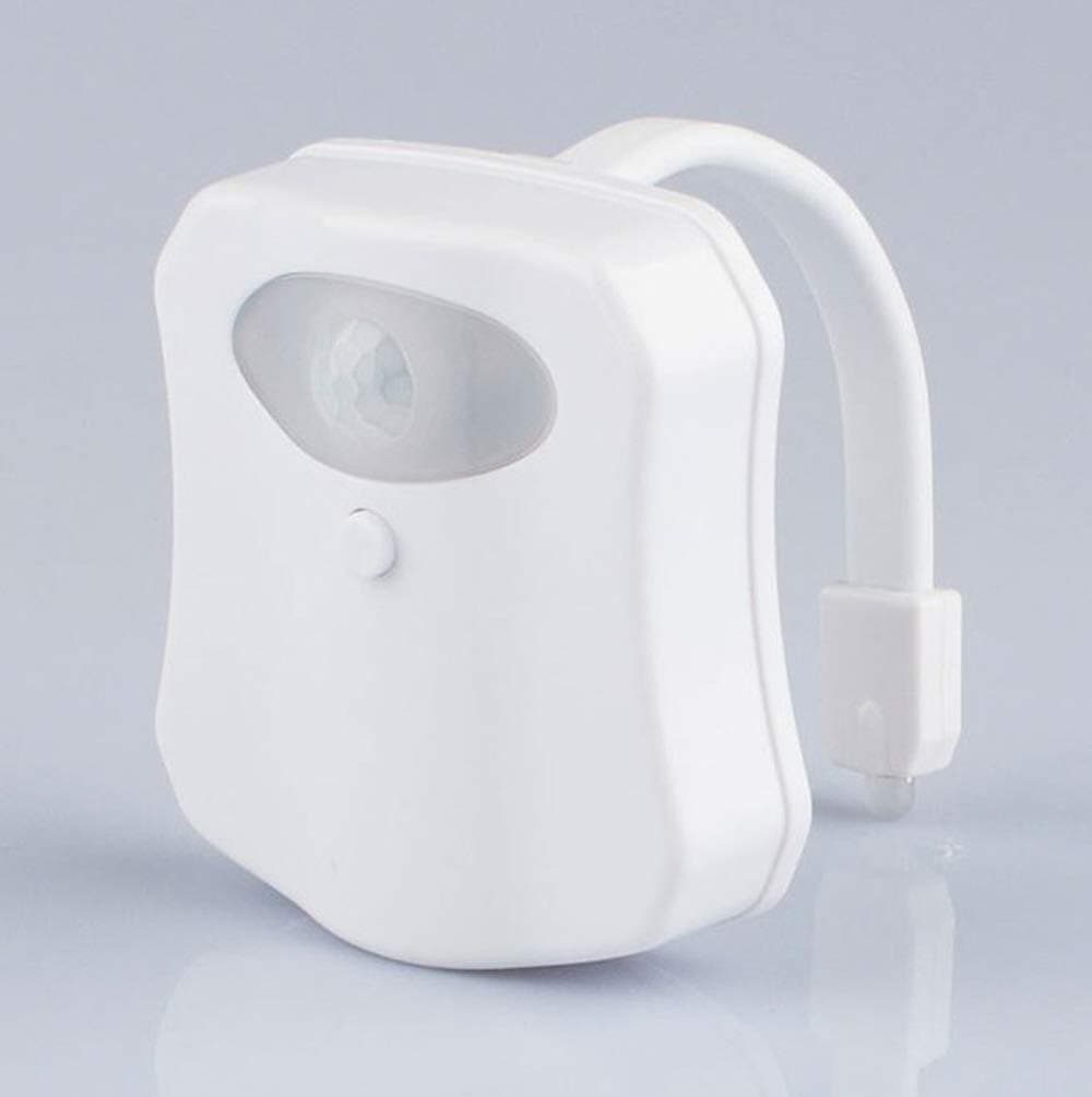 Automatic Motion Sensor Toilet Night Light, Modern Elegant Design With Relaxing 8-Color LED Light, For Gift, Party, Housewarming, Graduation, Wedding, Retirement, Potty Training