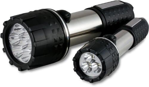 Lucent Ace 9363-9381 7 LED + 3 LED Hybrid Combo Industrial Flashlight, Silver