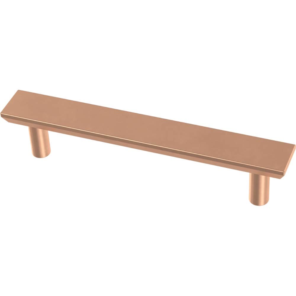 Franklin Brass Simple Chamfered (10-Pack) Cabinet Handles 3-3/4' Hole Center Brushed Copper Kitchen Drawer Pulls Dresser, Furniture Hardware P40845K-BCP-C