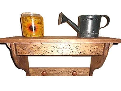 20 1/2" Wooden Wall Shelf Hidden Compartment Knobs