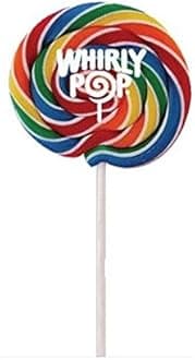 Whirly Pops - Swirled Rainbow Colored Lollipops,1.5 ounces (6 Count)