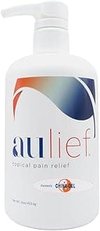 China-Gel Aulief Pain Relief Cream Arthritis & Muscle Rub for Sore Muscles & Joint Pain, Neck, Knee & Back Aches, Premium Dye-Free White Topical Gel, 16 oz Bottle with Pump