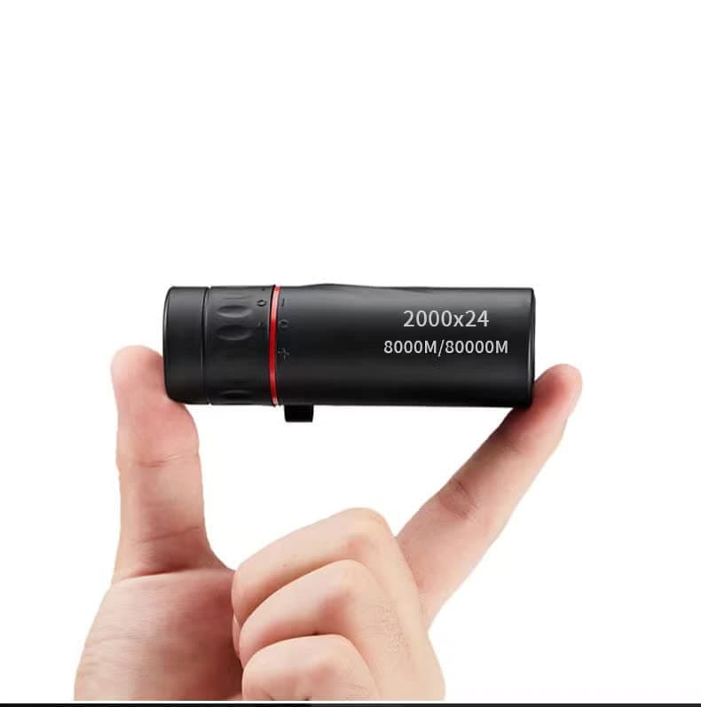 2000X24 Monocular Focus Optical Telescope Monocular for Adults with Cell Phone Adapter Night Vision Monocular Lightweight Pocket Monoscope for Adults Kids 8000m/80000M Gift