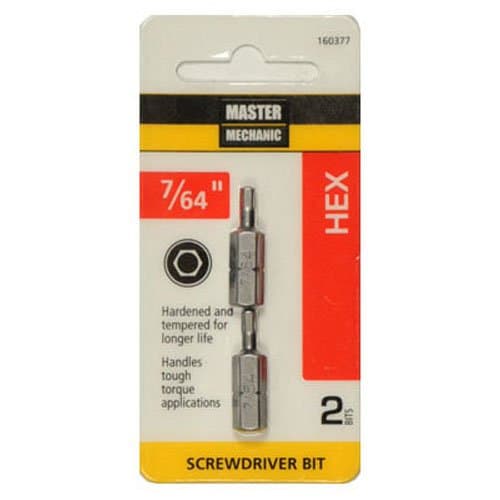 Master Mechanic 160378 1/8 -Inch Hex, 1 -Inch Insert Bit