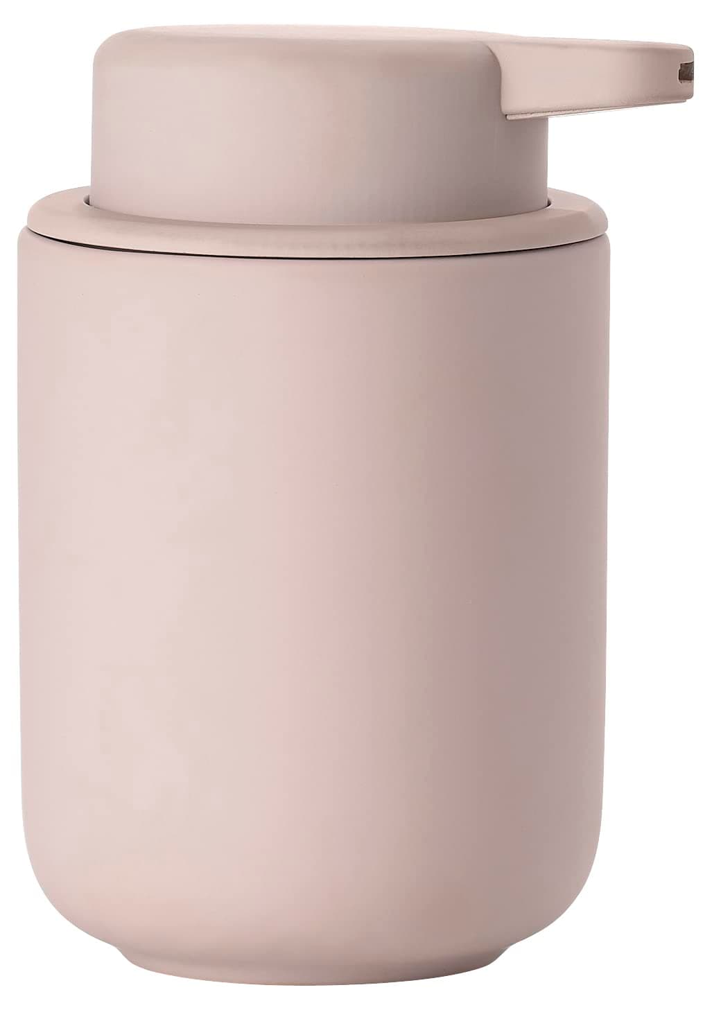 Zone DenmarkUme Soap Dispenser for Liquid Soap, Stoneware/Ceramic with Soft Touch Coating, Scandinavian Design, 250 ml, Height 12.8 cm, Nude