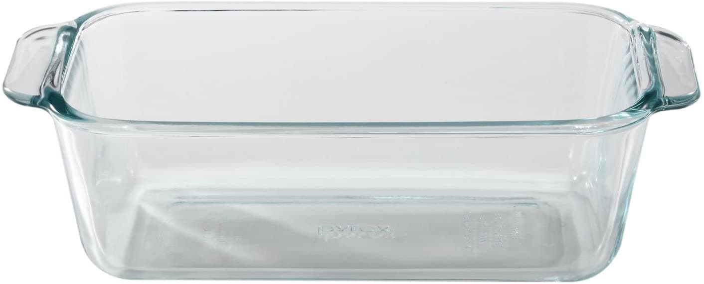 PyrexBasics 1.5qt Loaf Dish, 1.5 Quart, Clear - Single Loaf Pan