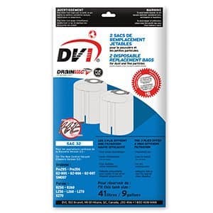 DVSAC-32 Vacuum Bag, Top-Fill 9 Gallon