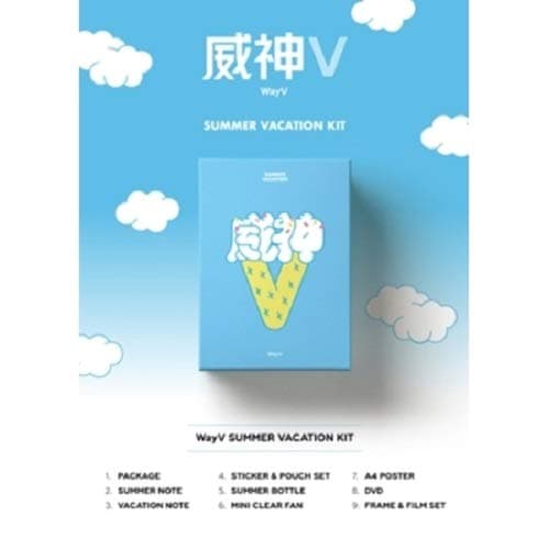 LABEL V WAYV - 2019 WAYV Summer Vacation KIT DVD+2Notes+Summer Bottle+Mini Clear Fan+On Pack Posters+Frame&Film Set
