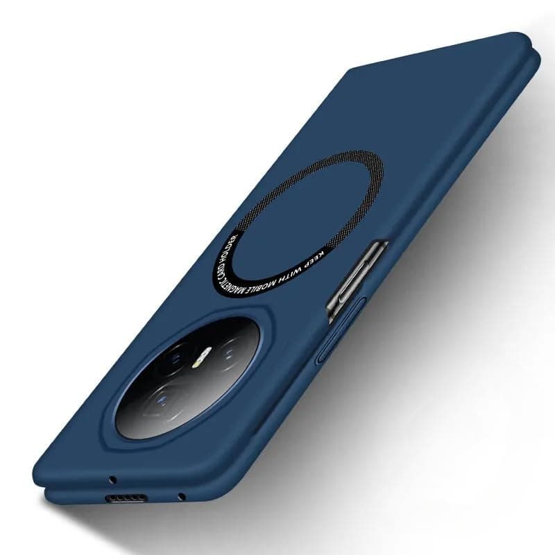 Gruattreay Compatible with Honor Magic V3 2024 Case, Matte Minimalist Phone Case [Compatible with Mag-safe],Ultra Thin Military Grade Drop Protection Rigid Phone Protective Case (Blue)