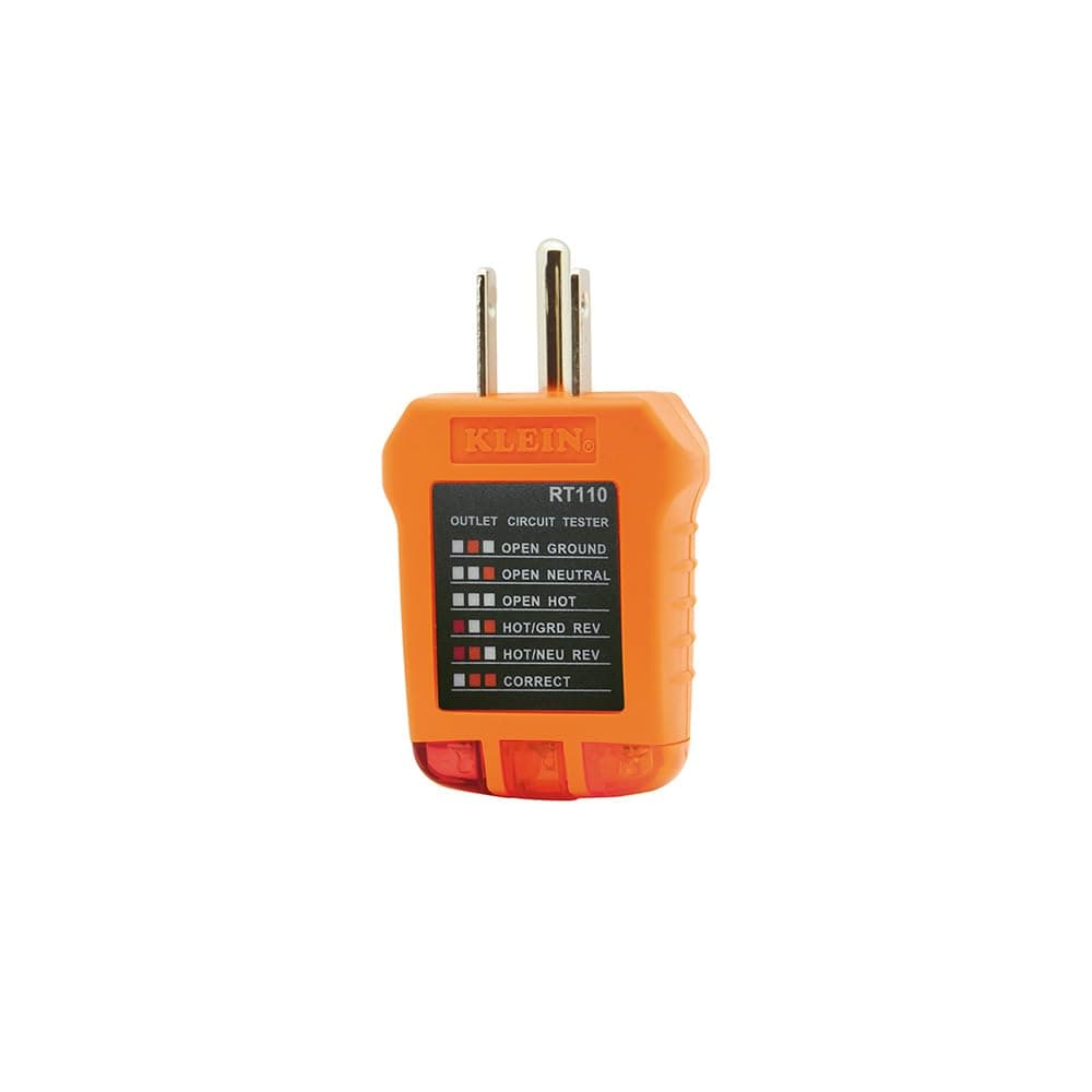 Klein Tools RT110 Receptacle Tester for North American AC Electrical Outlet Receptacles