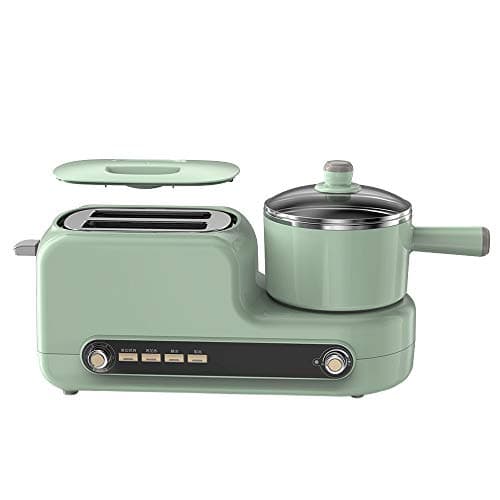 4-In-1Retro Breakfast Station Maker Center Machine Electric Multi-Functiontoaster Family Stainless Steel Oven Non-Stick Pot Egg Griddle