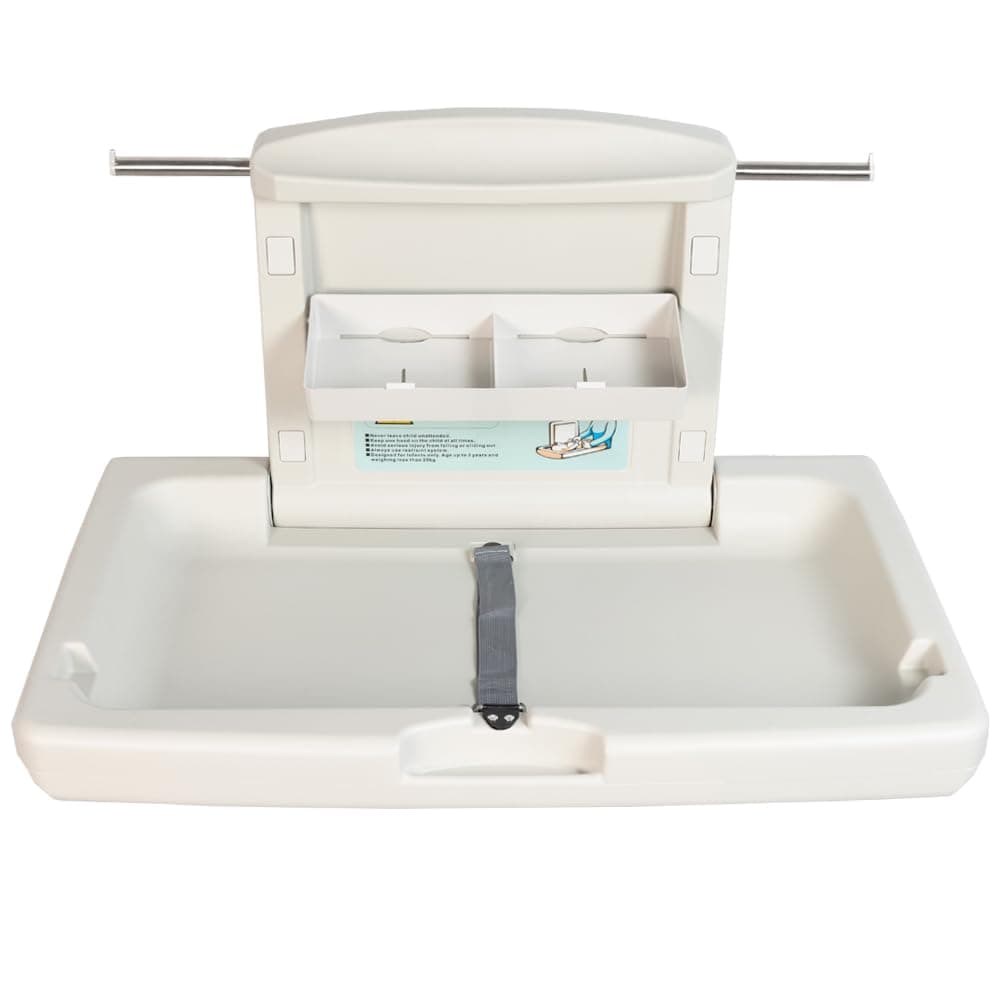 Concise HomeWall Mounted Fold Down Horizontal Baby Changing Table Unit with Free Baby Changing Door Sig