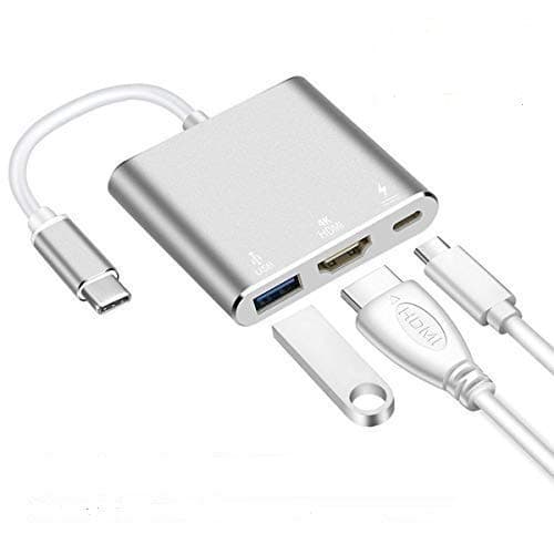 Pruthvik USB C to HDMI Multiport Adapter USB 3.1 Gen 1 Thumderbolt 3 to HDMI 4K Video Converter/USB 3.0 hub Port PD Quick Charging Port