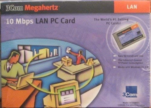 3Com 3Com Megahertz 10 Mbps LAN PC Card 3CCE589EC with Combo Dongle Cable