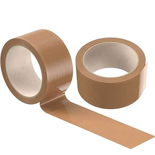 Realpack - 36 Rolls 48mm x 66M Buff Parcel Packing Tape Provides a Strong Secure and Sticky Seal