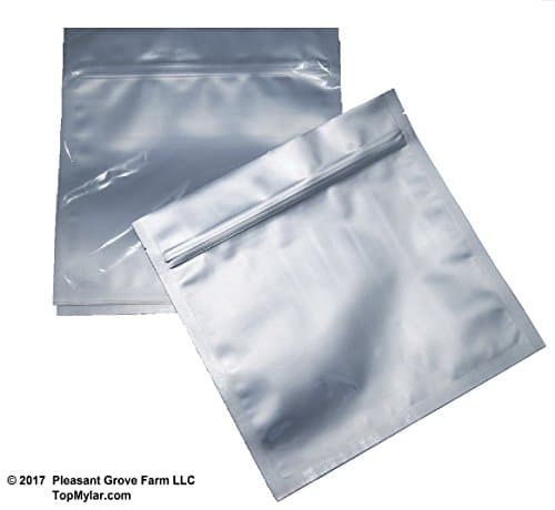 7 MIL Zip Lock Mylar Bags (30, 2 QUART 10 x 10 in)
