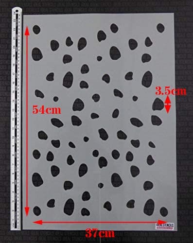 Dalmatian Spots Pattern Stencil | Large Stencil for Wall Painting | Paint Bespoke Wallpaper Effects on Walls | Cost Effective Home Decor