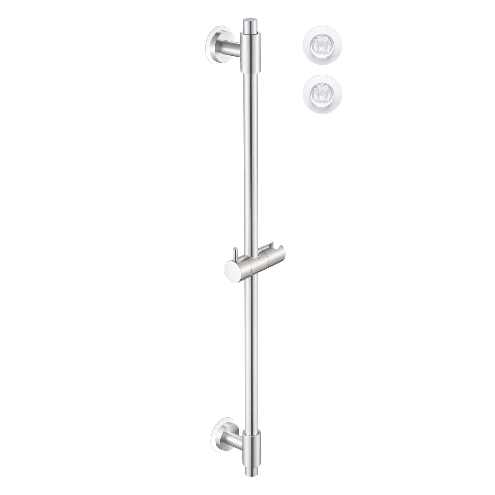 KES No Drill 30-Inch Shower Slide Bar with Adjustable Handheld Shower Head Holder, Self Adhesive, Universal Fit, SUS304 Brushed Stainless Steel Drill-Free for Bathroom, F209S78DF-BS