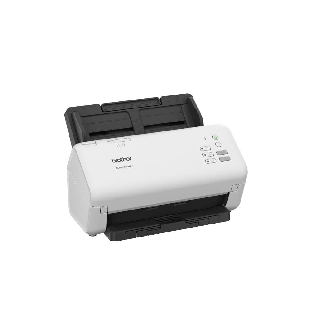 ADS-4300N, Professional Document Scanner with USB and LAN, Duplex Scan, Hot Keys, White, ADS4300NRE1