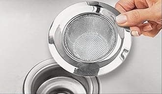Ganesh Stainless Steel Sink Strainer Kitchen Drain Basin Basket Filter Stopper Drainer/Jali | 10 W x 10 H Millimeters