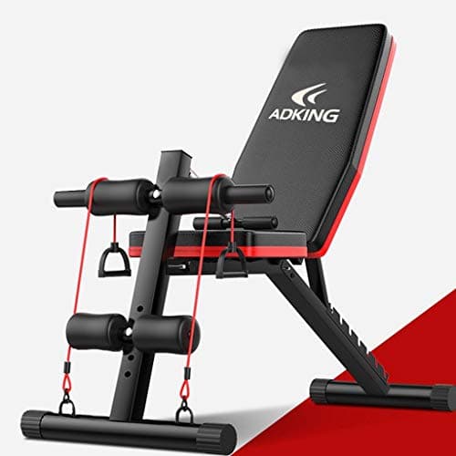 wisgofre Adjustable Sit Up AB Incline Abs Bench Flat Fly Weight Press Fitness Rope