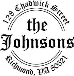 Round Double Arc Return Address Stamp