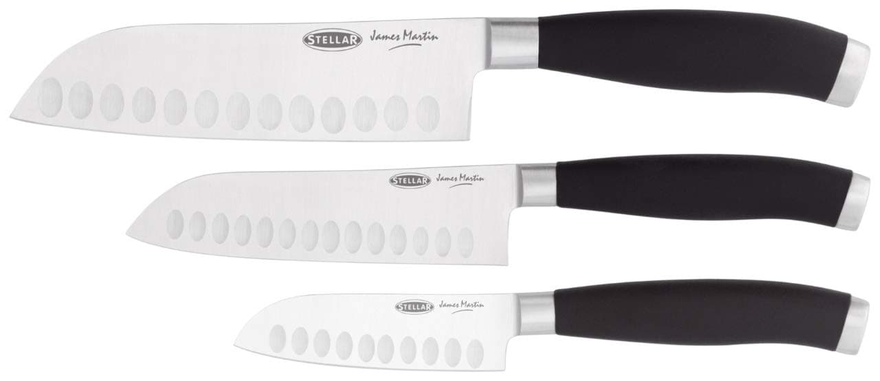 Stellar James Martin 3 Piece Santoku Knife Set
