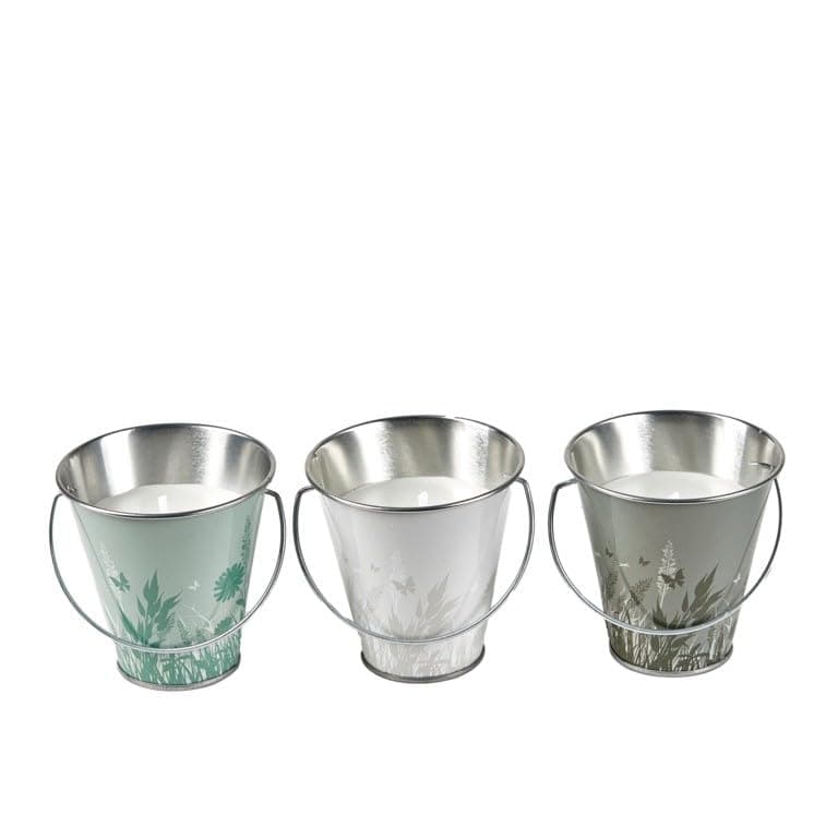 STV Zero In Mini Citronella White Wax Candle Bucket, Assorted