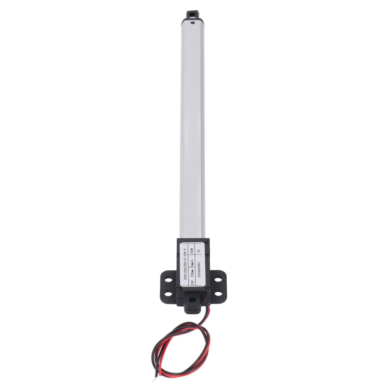 Annadue Mini Electric Linear Actuator, 3W 200mm Stroke 150N Thrust 4mms Speed IPX4 Aluminum ABS Plastic Linear Actuator DC24V