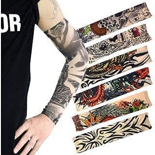 GenericCrystal Zone Assorted Arm Warmers Tattoo Sleeves Multicolour,pack of 1 pair