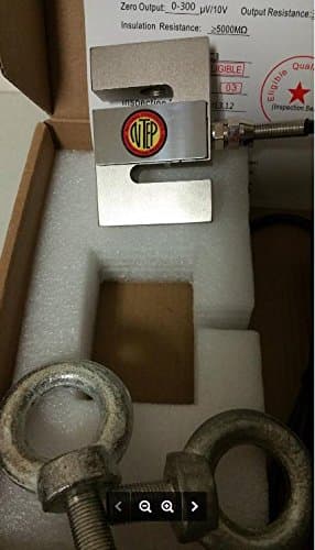 S-Type Load Cell Hanging/Crane Scale Alloy Steel,1000 lb, 2 Eye Bolts, 20' Cable,New