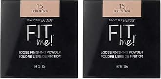 MAYBELLINEFit Me Loose Setting Powder, Face Powder Makeup & Finishing Powder, Light, 1 Count (Pack of 2)