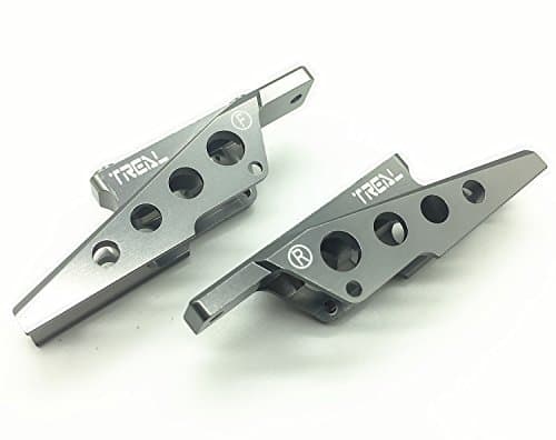 Treal Front Rear Axle Shock Link Mount Pair Set for Axial Wraith 1:10 RC Crawler Truck Alloy Gray