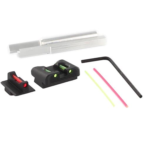 Dawson Precision Sig P320 Compact Charger Fixed Sight Set - Fiber Optic Rear & Fiber Optic Front