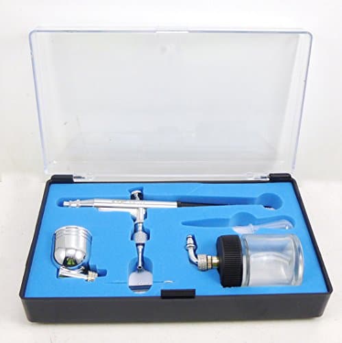 DP Dynamic Power Professional AIR BRUSH set with 7CC Gravity Feed cup and 0.3mm nozzle/needle, 2cc siphon fluid bottle D370134