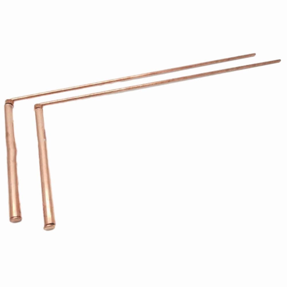 2 Pcs Copper Dowsing Rods, 99.9% Pure Copper Probes, Rotation Tool For Divination/Water/Treasure/Finding