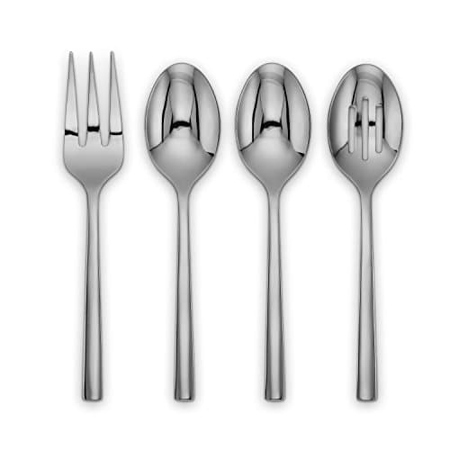 Cambridge Silversmiths 4 Piece Cortney Mirror Hostess Set, Silver