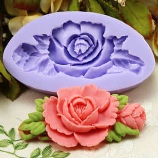 DGI MART Office School Educational DIY Craft Silicone Mold 6.6cm Single mini Flower Fondant Mold Silicone Sugar mini mold Craft Molds DIY Cake Decorating Mold Tray