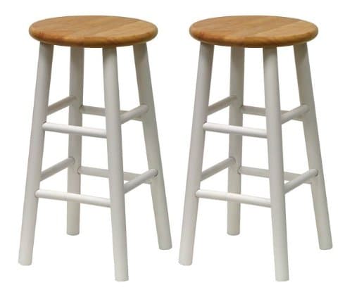 Set of 2, Beveled Seat, 24" Stool, Assembled