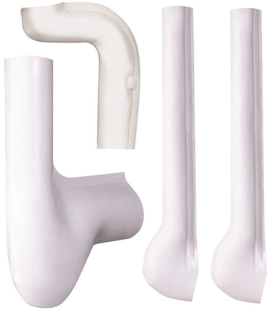 2004W Handy-Shield Maxx Ada Soft Under Lavatory Protector, 4-Piece Kit-2465853, White