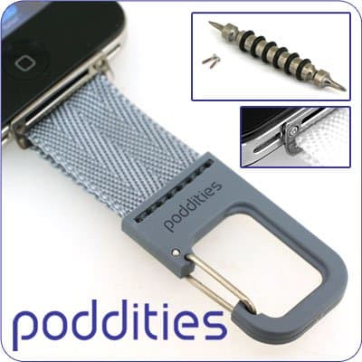 Poddities Carabiner Strap for iPhone 4S/4 (Nylon/Gray)