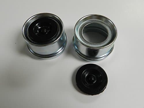(2) - Trailer Axle Dust Cap Cup Grease Cover & plug RV Camper Utility 1.98"